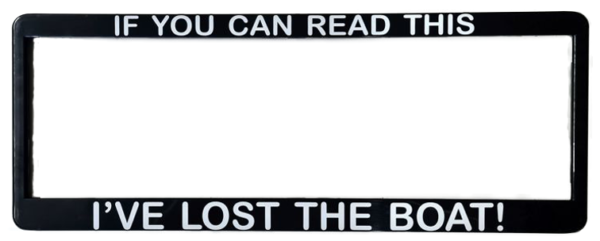 If you can read this I've lost the boat